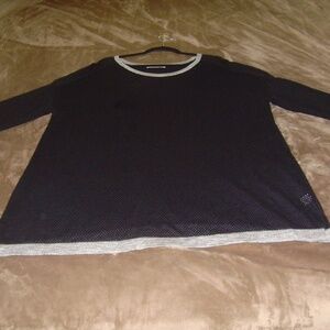 SEJOUR Black and Gray Tunic 2X-3X